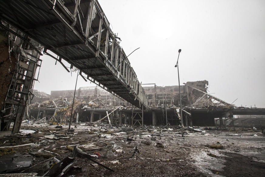Les ruines de l&#039;aéroport de Donetsk témoignent de la violence des combats.