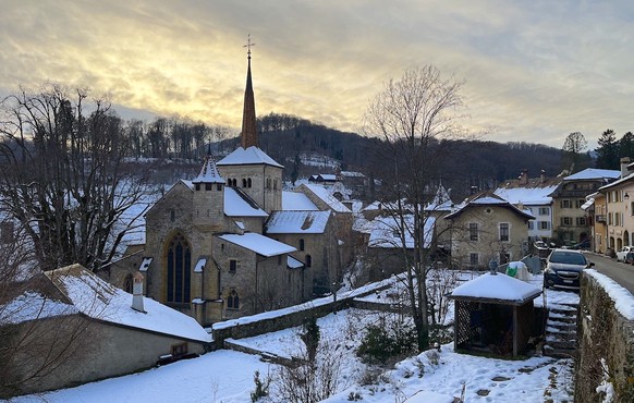 Visite dans l&#039;exploitation de Marc Benoît, à Romainmôtier.