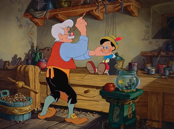 Dickie Jones and Christian Rub in Pinocchio (1940)