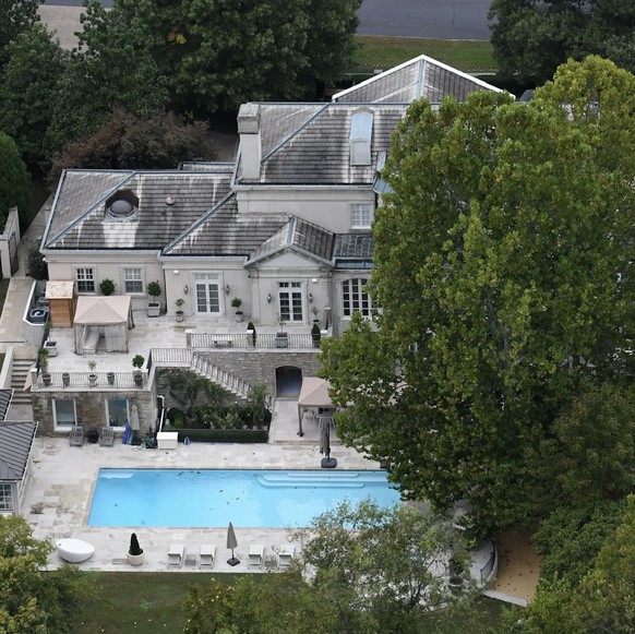 L'imposante résidence principale de Nicole Kidman et de son ex-mari à Nashville, dans le quartier privé de Northumberland.