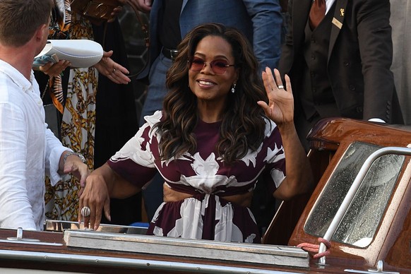 VENICE, ITALY - JUNE 26: Oprah Winfrey is seen ahead of the Jeff Bezos and Lauren Sanchez wedding at Hotel Gritti on June 26, 2025 in Venice, Italy. (Photo by Luigi Iorio/GC Images)