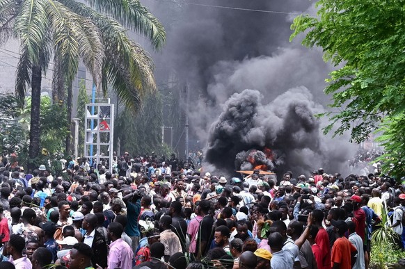 Manifestations dans les rues de Kinshasa