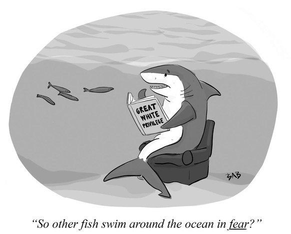 Et donc d'autres poissons nagent dans l'océan dans la peur?