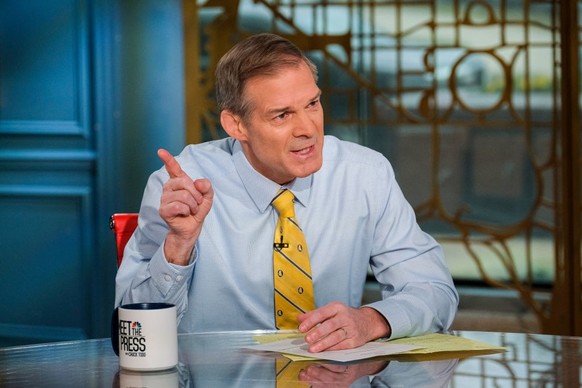 MEET THE PRESS -- Pictured: Rep. Jim Jordan (R-OH) appears on Meet the Press in Washington, D.C. Sunday, Jan. 29, 2023. -- (Photo by: William B. Plowman/NBC via Getty Images)