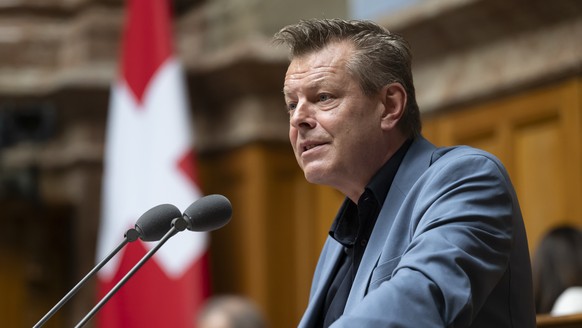 Reto Nause, Mitte-BE, spricht waehrend der Herbstsession der Eidgenoessischen Raete, am Donnerstag, 19. September 2024 im Nationalrat in Bern. (KEYSTONE/Anthony Anex)