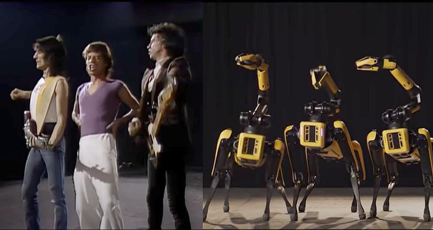 Les robots Boston dynamics se prennent pour les Rolling Stones dans un clip angoissant.