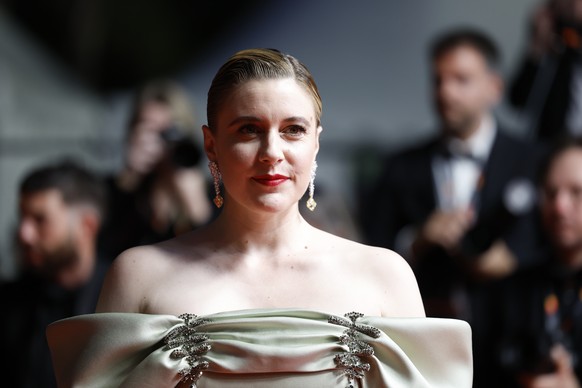 epa11356494 Greta Gerwig attends the premiere of &#039;Les Linceuls&#039; (The Shrouds) during the 77th annual Cannes Film Festival, in Cannes, France, 20 May 2024. The movie is presented in competiti ...