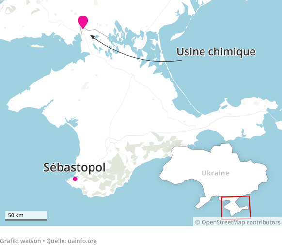 L&#039;usine chimique Crimean Titan en Crimée.
