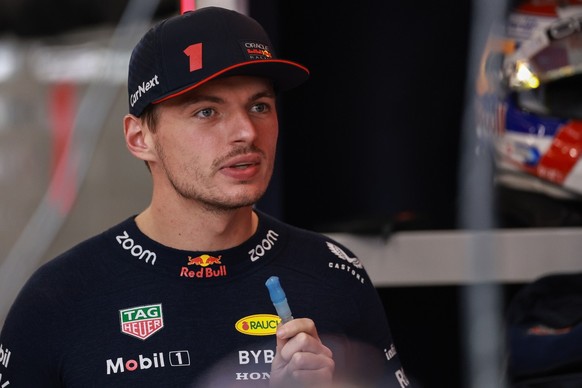 epa10906002 Dutch Formula One driver Max Verstappen of Red Bull Racing ahead of the Sprint race at the Lusail International Circuit racetrack in Lusail, Qatar, 07 October 2023. The Formula 1 Qatar Gra ...