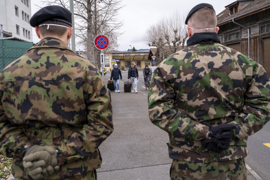 Armée suisse, Thoune, école de recrue, 31 janvier 2022.