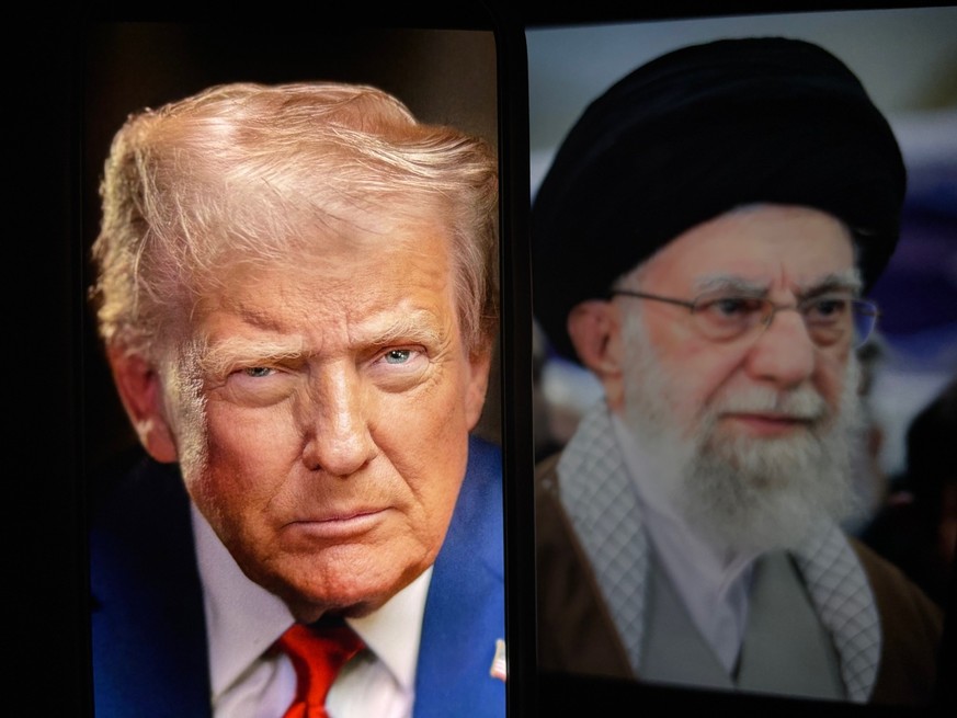 Ali Khamenei, le guide suprême iranien et Donald Trump, le président des Etats-Unis.