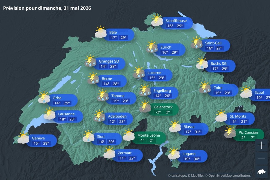 Malgré quelques perturbations, la chaleur va marquer la journée de dimanche.
