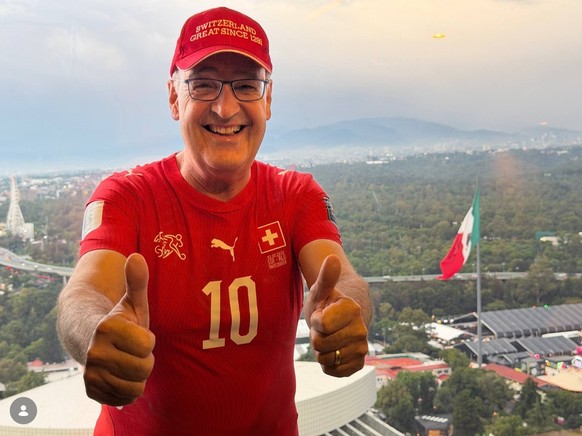 Une photo postée sur Instagram par Guy Parmelin, avant le match des huitièmes de finale de la Suisse.