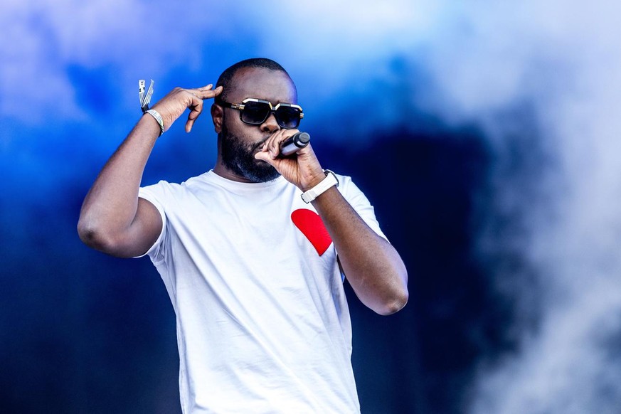 Gandhi Djuna alias Maitre Gims from France performs during the Openair Frauenfeld music festival on Friday, July 7, 2017, in Frauenfeld, Switzerland. The 23rd Openair Frauenfeld takes place from 6 to  ...