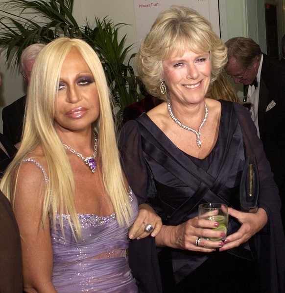 Donatella Versace and Camilla Parker Bowles (Photo by Anwar Hussein/WireImage)