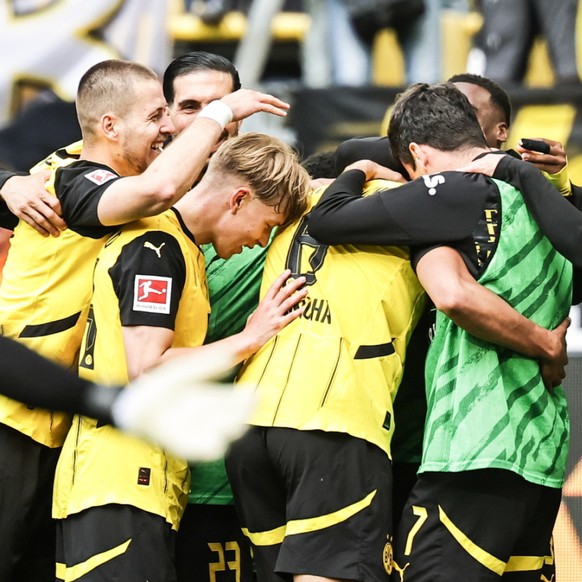 La joie des joueurs du Borussia Dortmund