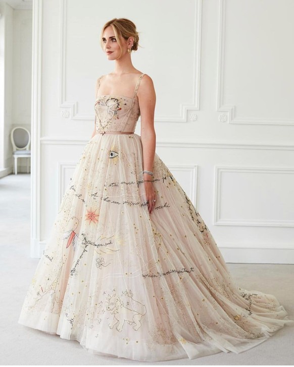 Chiara Ferragni lors de son mariage en septembre 2018.