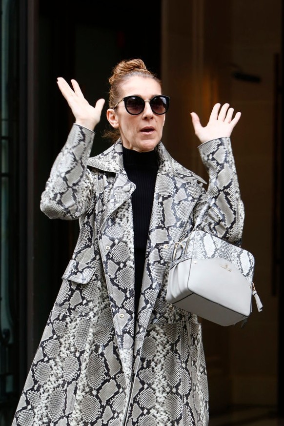 Celine Dion leaves her hotel in Paris, France, on July 27, 2017. (Photo by Mehdi Taamallah/NurPhoto via Getty Images)
