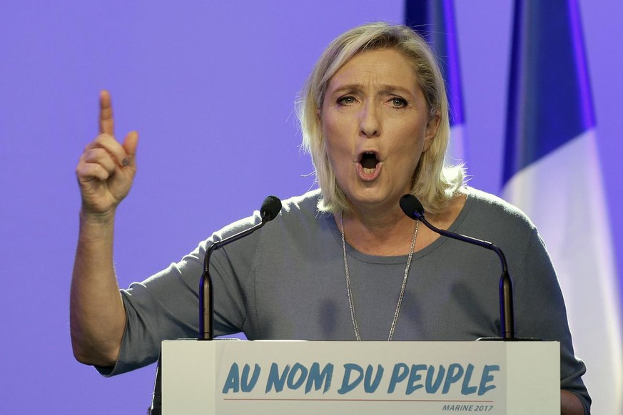 Marine Le Pen lors de la campagne de la présidentielle 2017