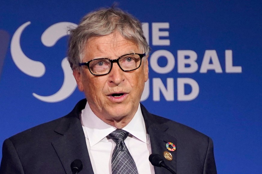 FILE - Bill Gates speaks during the Global Fund's Seventh Replenishment Conference, Sept. 21, 2022, in New York. (AP Photo/Evan Vucci, File)
Bill Gates