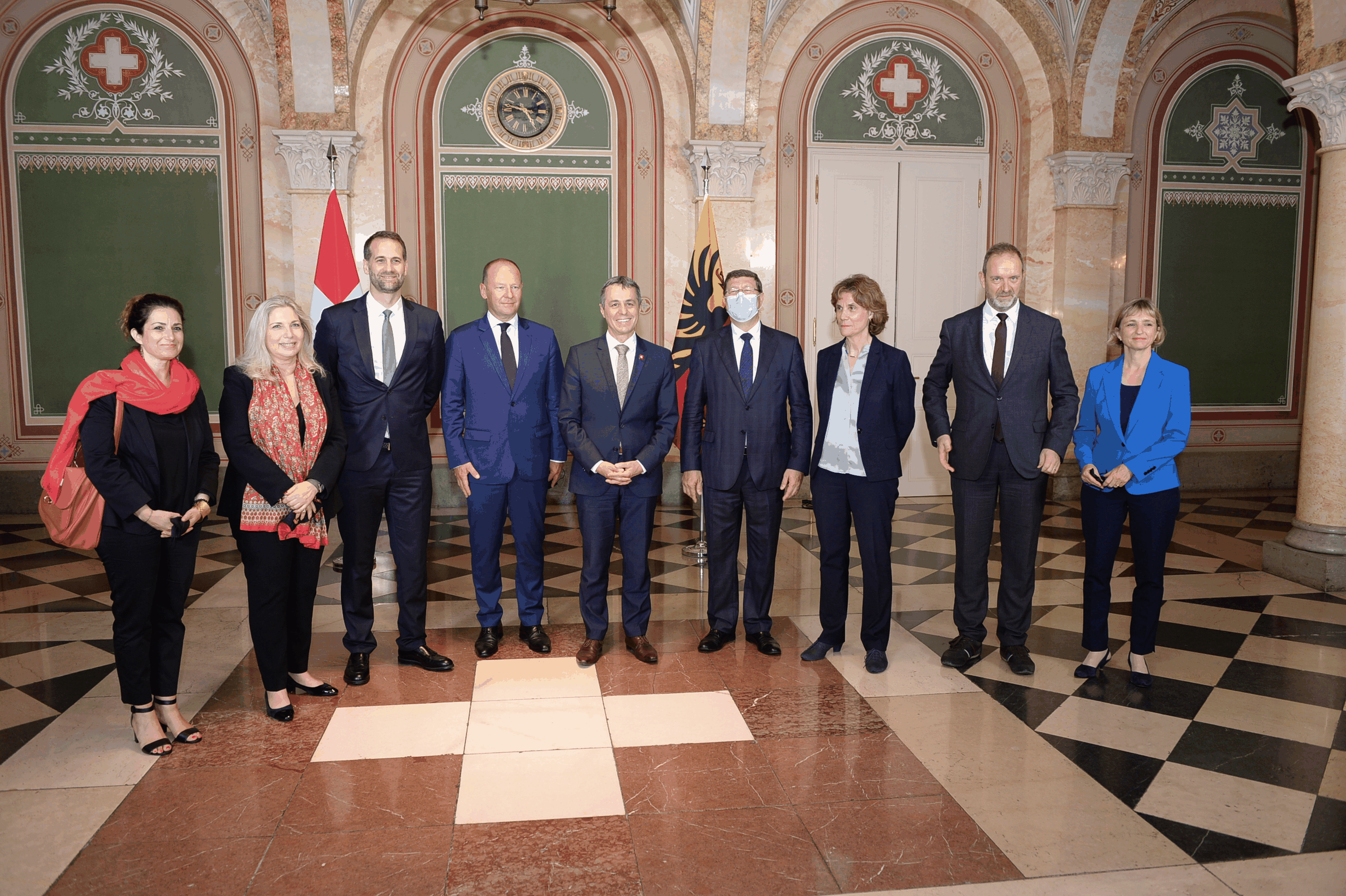 Les Genevois avec le conseiller fédéral Ignazio Cassis.
