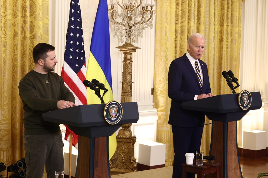 Les deux présidents en conférence de presse.