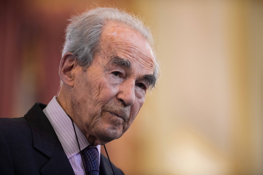 40th Anniversary of the Abolition Of Death Penalty - Paris Former minister of Justice Robert Badinter speaks during the commemoration 40th birthday of the abolition of death penalty at the French Nati ...