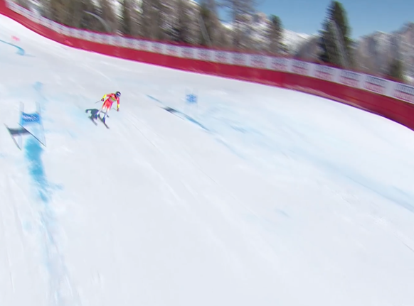 Marco Odermatt lors du super-G de Cortina d&#039;Ampezzo.