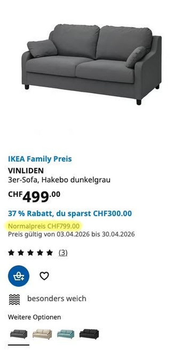 Ikea Preisschilder konsumentenschutz
