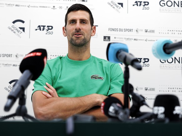 Novak Djokovic a répondu aux médias en français mardi à Genève