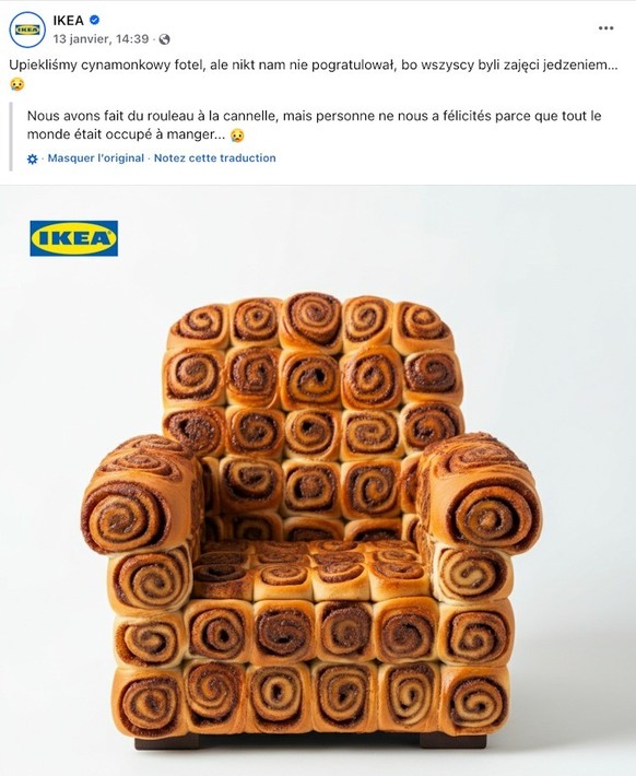Capture d’écran du compte d’Ikea Pologne.