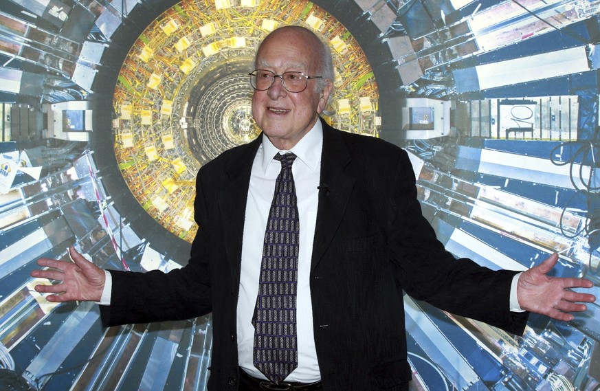 Professor Peter Higgs at the Science Museum, London on Dec. 11, 2013. The University of Edinburgh says Nobel prize-winning physicist Peter Higgs, who proposed the existence of the Higgs boson particle ...