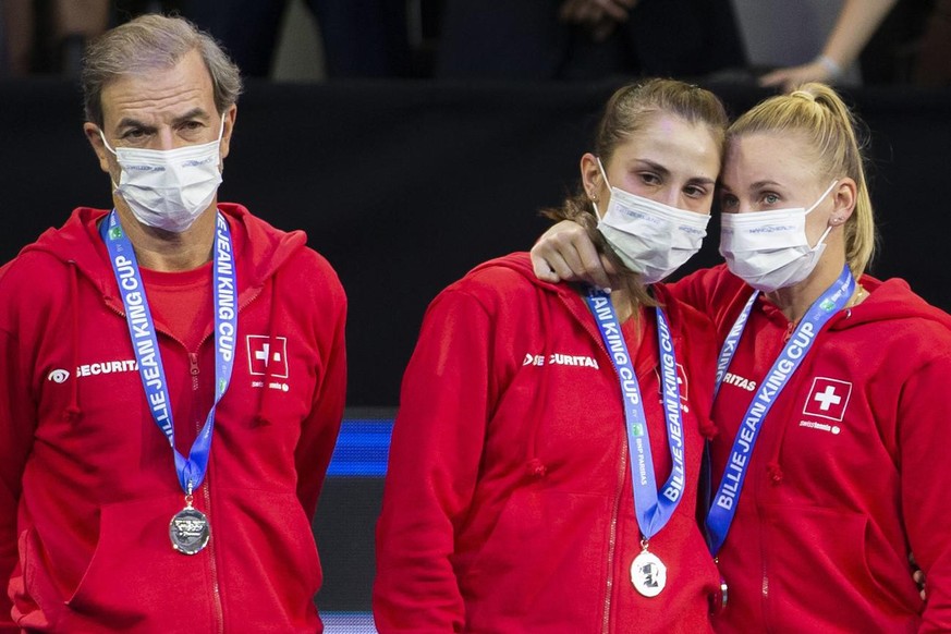 Heinz Günthardt (capitaine), Belinda Bencic et Jil Teichmann.