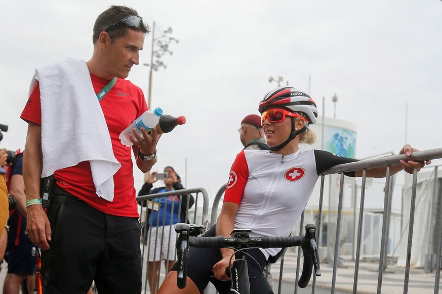 Patrik Noack, ici aux JO de Rio 2016 avec Jolanda Neff, après la course de cyclisme sur route.