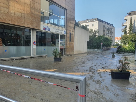 Migros Rue du Pont Neuf à Morges après les inondations