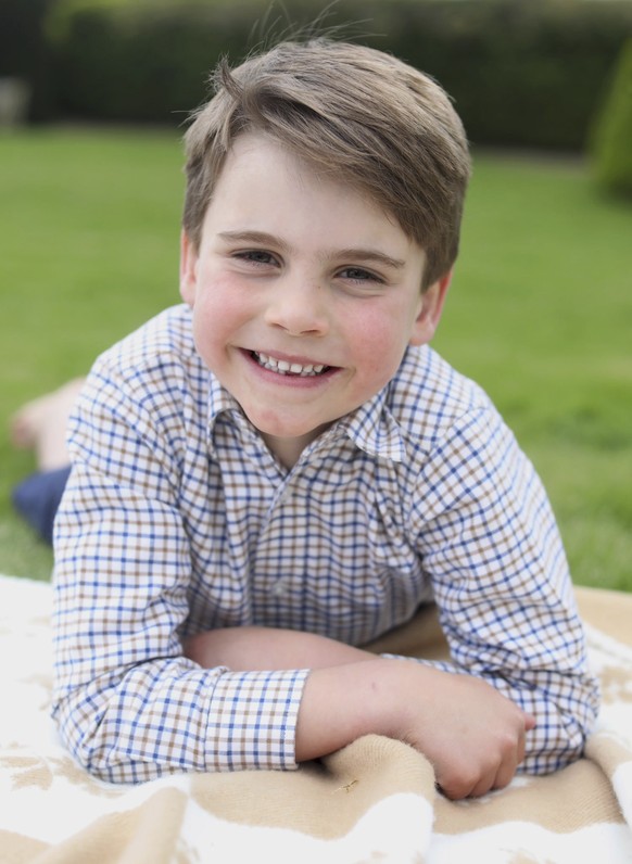 Undated handout photo issued on Tuesday, April 23, 2024, by Kensington Palace of Prince Louis, taken by his mother Britain&#039;s Kate, Princess of Wales, earlier this week in Windsor, to mark his 6th ...
