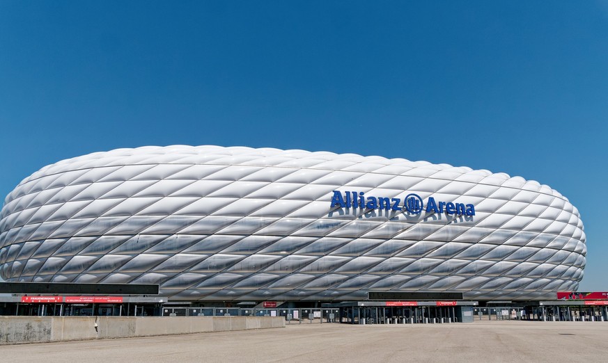 L'Allianz Arena de Munich, antre du Bayern, a une architecture extérieure très reconnaissable.