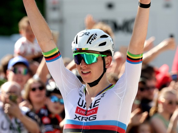 Tadej Pogacar a levé les bras pour la quatrième fois à Liège (archives).