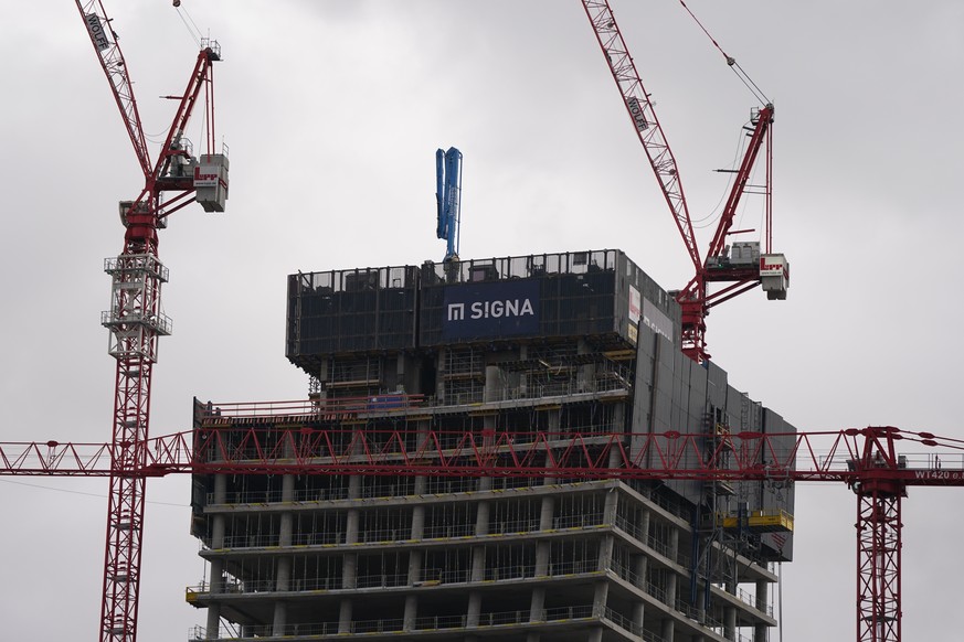 A Hambourg, un des chantiers du groupe Signa, devenu insolvable en 2023.