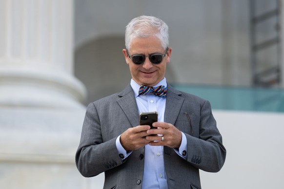 UNITED STATES - SEPTEMBER 15: Rep. Patrick McHenry, R-N.C., walks down the House steps after a vote in the Capitol on Thursday, September 15, 2022. (Bill Clark/CQ-Roll Call, Inc via Getty Images)