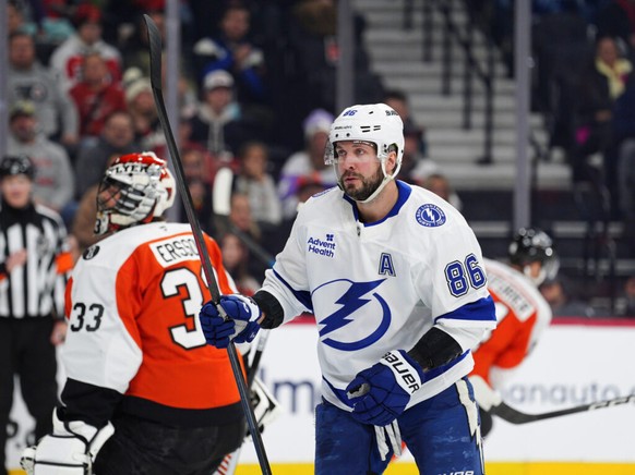 Nikita Kucherov (86) fut l'homme du match face à Philadelphie