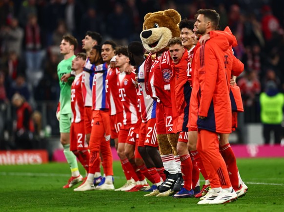La joie des joueurs du Bayern après leur victoire face à Gladbach