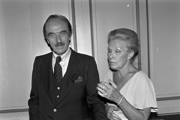 Fred Trump (L) attends a party at Le Club in New York City on June 12, 1979. (Photo by Dustin Pittman/Penske Media via Getty Images)