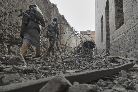 People inspect the damage at the National Museum, following the Israeli airstrikes on Wednesday in Sanaa, Yemen, Thursday, Sept. 11, 2025. (AP Photo/Osamah Abdulrahman)
Yemen Israel Palestinians