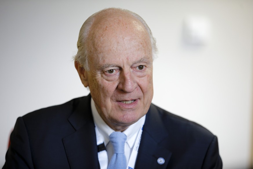 BRUSSELS, BELGIUM - APRIL 25: United Nations (UN) Special Envoy for Syria Staffan de Mistura, captured on April 25, 2018 in Brussels, Belgium. (Photo by Thomas Trutschel/Photothek via Getty Images)
