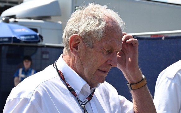 epa10718808 Helmut Marko, advisor to Red Bull Racing, arrives at the Red Bull Ring race track in Spielberg, Austria, 30 June 2023. The Formula 1 Grand Prix of Austria will be held on 02 July 2023. EPA ...