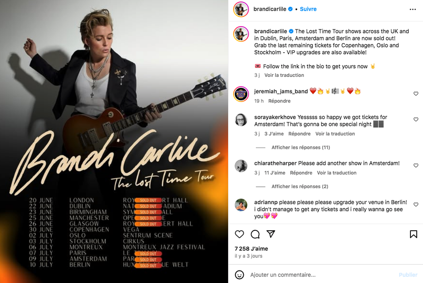 La date du 6 juillet indique un concert au Montreux Jazz.