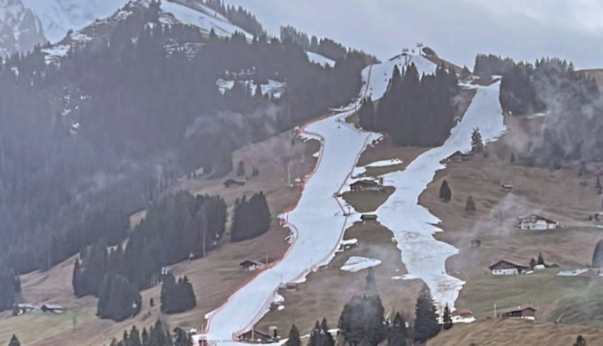 La «piste» d&#039;Adelboden offre un spectacle désolant à la veille du géant