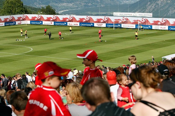 L'équipe de Suisse préparant la Coupe du monde 2010 à Crans-Montana