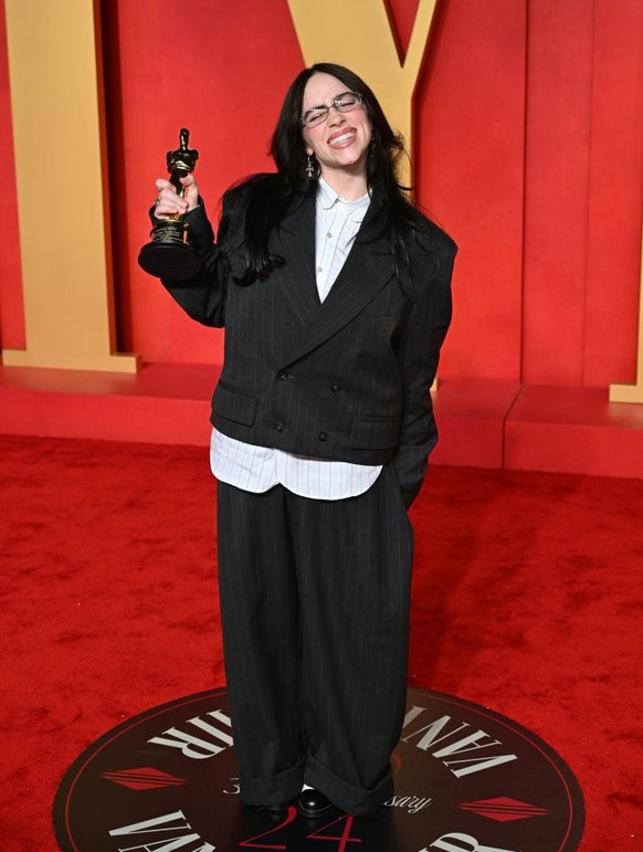 Billie Eilish attending the Vanity Fair Oscar Party held at the Wallis Annenberg Center for the Performing Arts in Beverly Hills, Los Angeles, California, USA. Picture date: Sunday March 10, 2024. (Ph ...